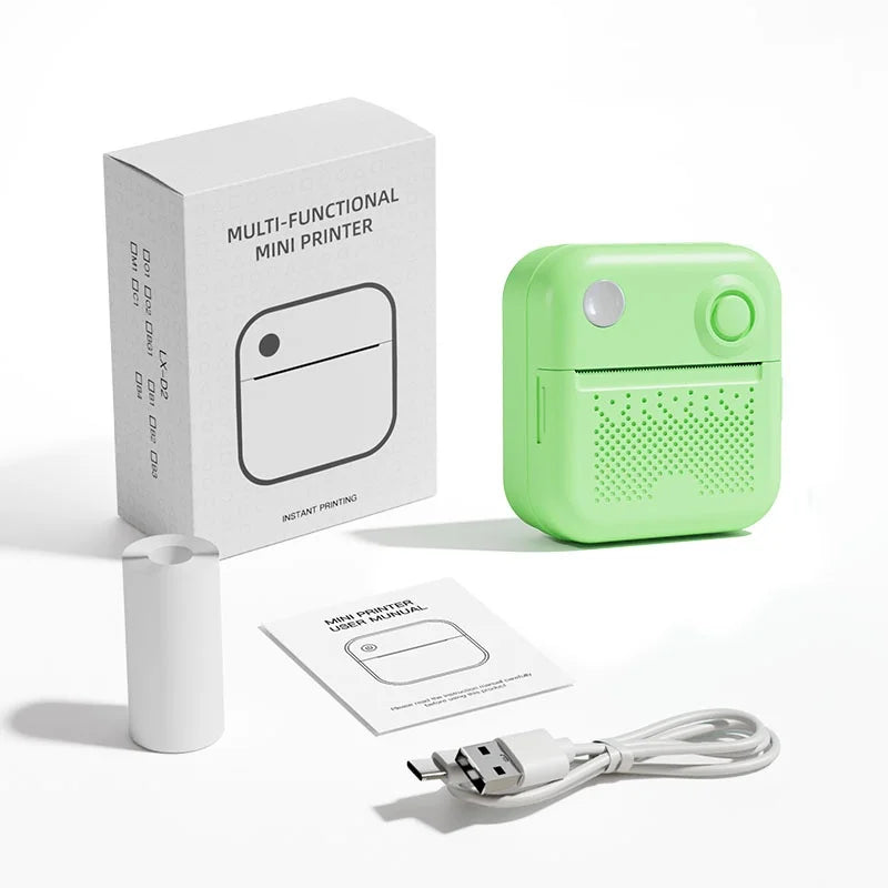 D3 Portable Printer Thermal Paper Stickers Paper Mini Printers Labels Maker Printer for Error Printing Photo Printing