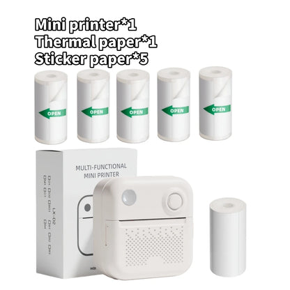D3 Portable Printer Thermal Paper Stickers Paper Mini Printers Labels Maker Printer for Error Printing Photo Printing
