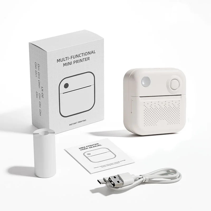 D3 Portable Printer Thermal Paper Stickers Paper Mini Printers Labels Maker Printer for Error Printing Photo Printing
