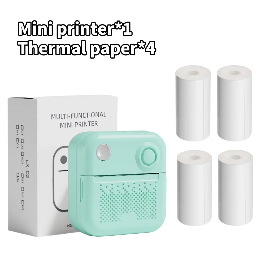 D3 Portable Printer Thermal Paper Stickers Paper Mini Printers Labels Maker Printer for Error Printing Photo Printing
