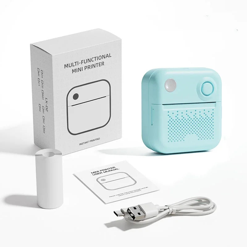 D3 Portable Printer Thermal Paper Stickers Paper Mini Printers Labels Maker Printer for Error Printing Photo Printing