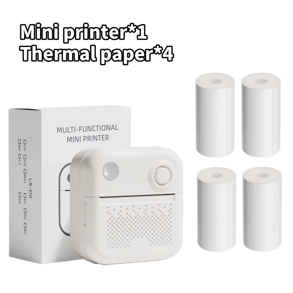 D3 Portable Printer Thermal Paper Stickers Paper Mini Printers Labels Maker Printer for Error Printing Photo Printing