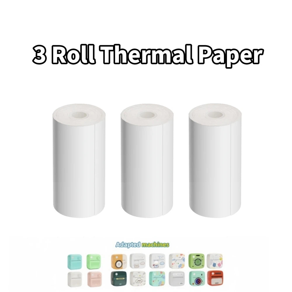 D3 Portable Printer Thermal Paper Stickers Paper Mini Printers Labels Maker Printer for Error Printing Photo Printing