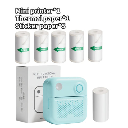 D3 Portable Printer Thermal Paper Stickers Paper Mini Printers Labels Maker Printer for Error Printing Photo Printing